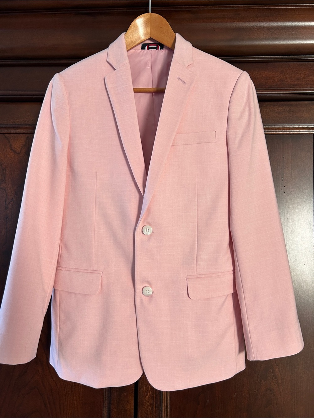 Boys Tommy Hilfiger Light Pink Two-Button Sport Coat